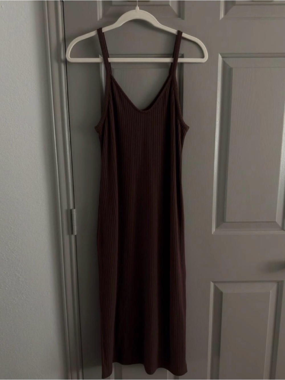 Abercrombie brown ribbed dress L